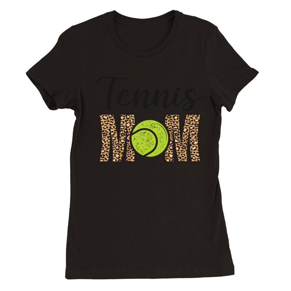 Funny Tennis Player Racket Mom Premium Womens Crewneck T-shirt