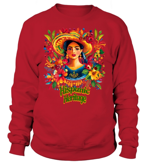 Colorful Hispanic Heritage floral Woman Sweatshirt Unisex