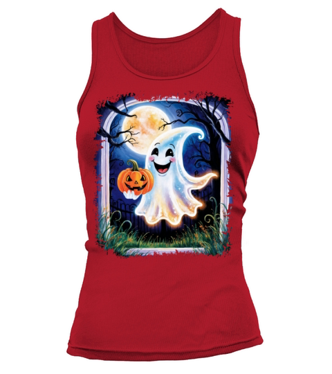 Trick or Treat halloween ghost funny Tank top Woman