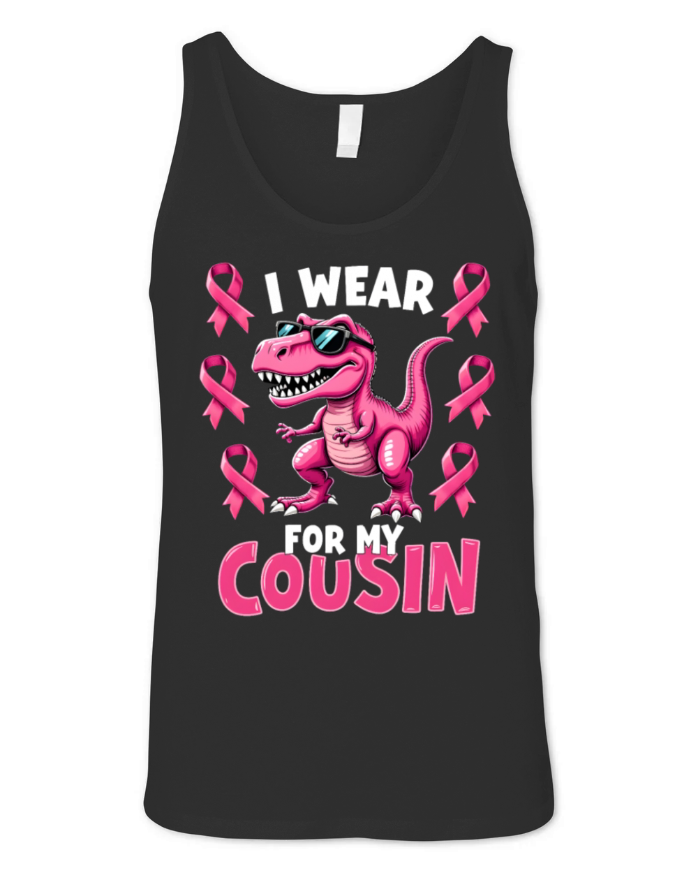 Breast Cancer Pink Awareness Design Unisex Jersey Tank