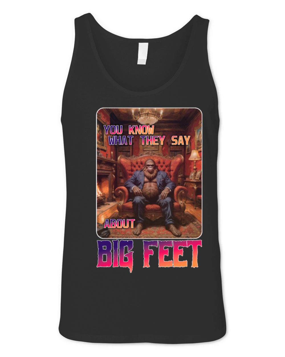 Funny Bigfoot Feet Meme Unisex Jersey Tank
