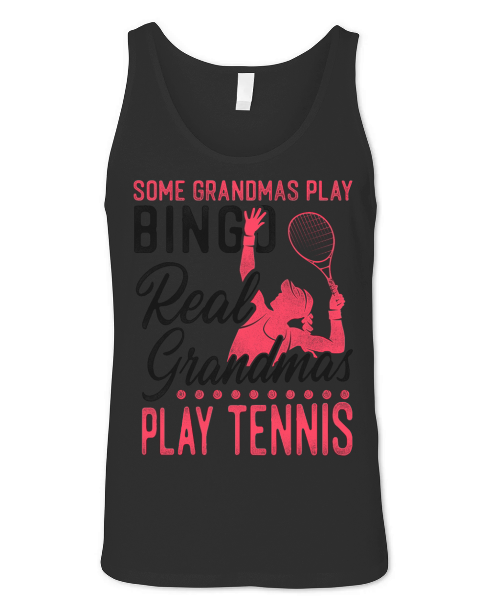 Funny Tennis Player Racket Grandma Unisex Jersey Tank