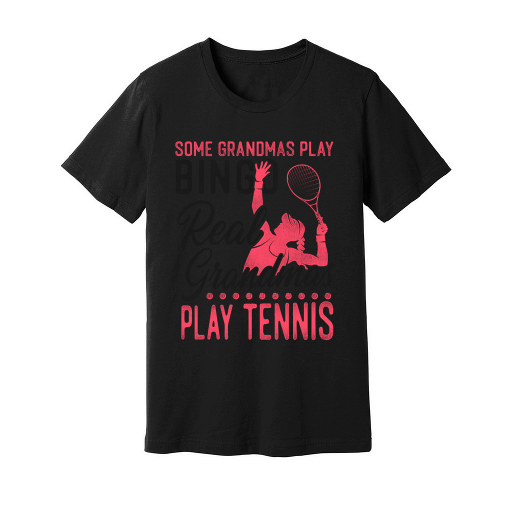 Funny Tennis Player Racket Grandma Unisex Jersey Tee