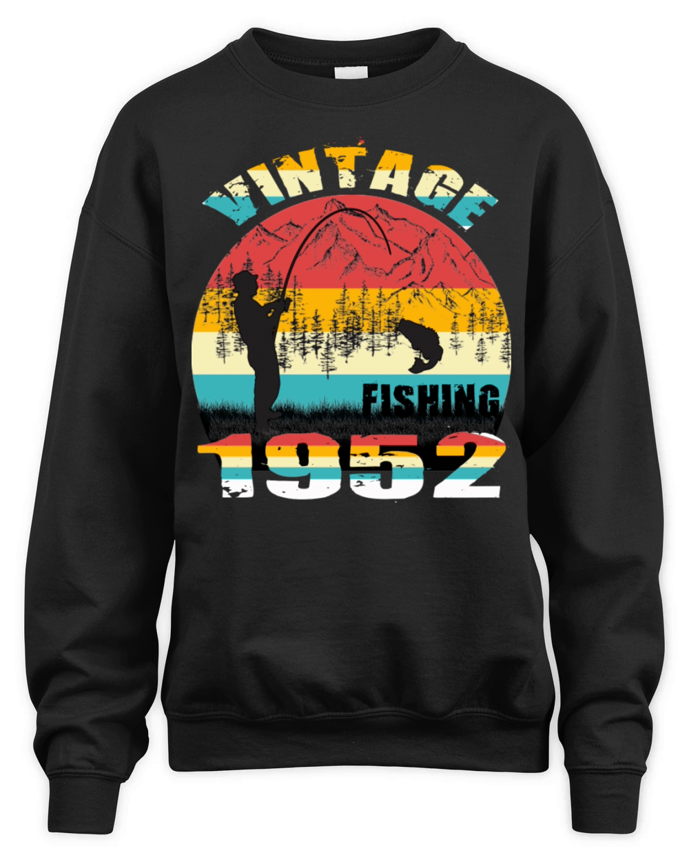 VINTAGE FISHING 1952 Unisex Premium Crewneck Sweatshirt