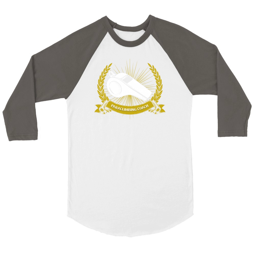 Paraclimbing Coach Paraclimber Funny Sport Climbin Unisex ¾ sleeve Raglan T-shirt