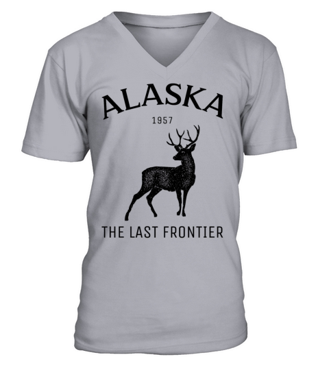 Alaska The Last Frontier Heritage Tee V-Neck T-shirt