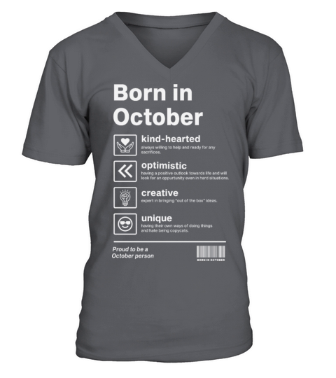 This King Was Born on October 19th Funny Birthday V-Neck T-shirt