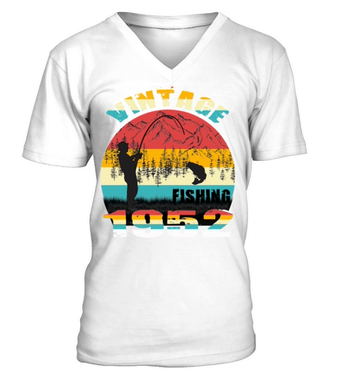 VINTAGE FISHING 1952 V-Neck T-shirt
