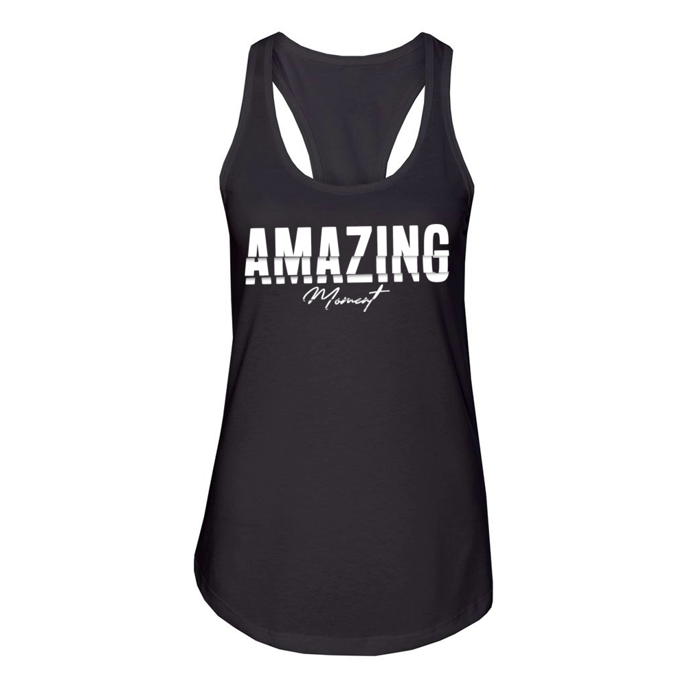 Amazing moment typography Women's Racerback Tank