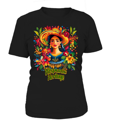 Colorful Hispanic Heritage floral Woman Women's T-Shirt