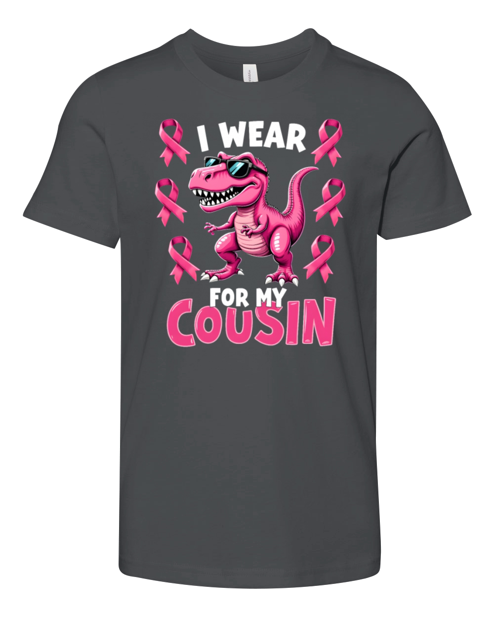 Breast Cancer Pink Awareness Design Youth Unisex Jersey Tee