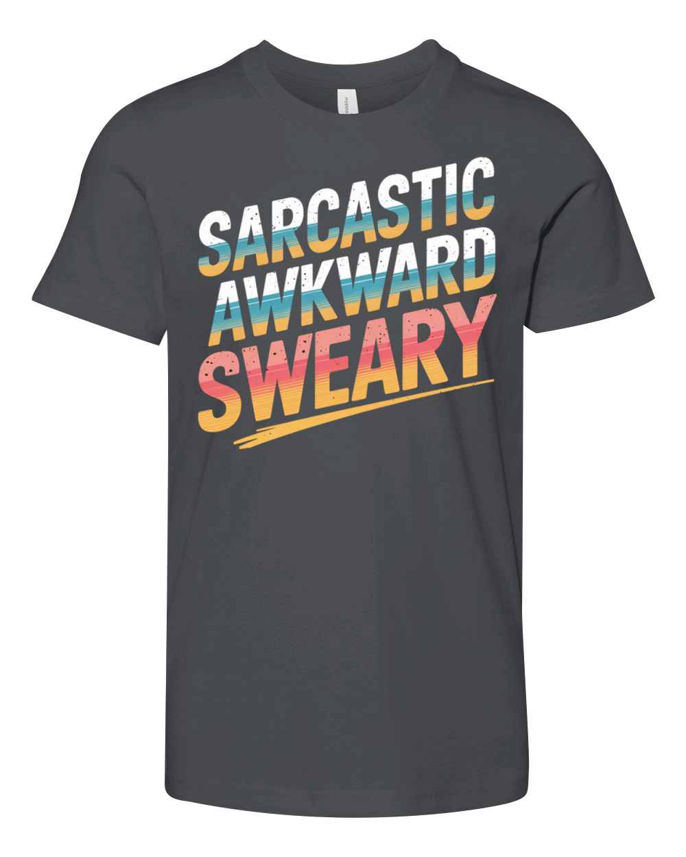 Sarcastic Awkward Sweary 7 Youth Unisex Jersey Tee