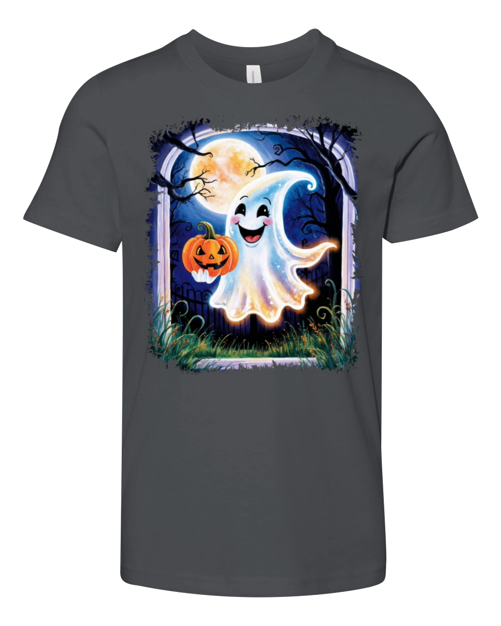 Trick or Treat halloween ghost funny Youth Unisex Jersey Tee