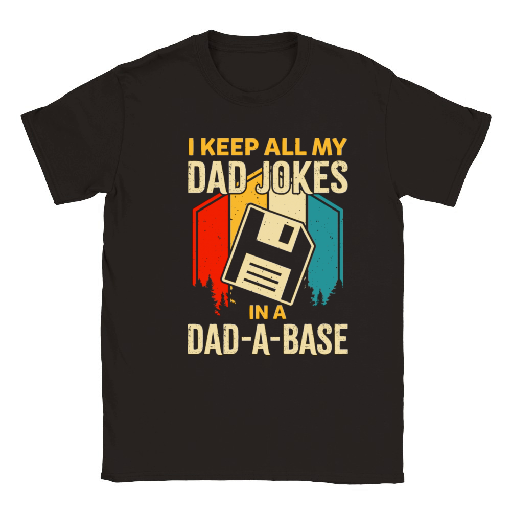 Dad Jokes In Dad A Base Vintage For Fathers Day Classic Kids Crewneck T-shirt