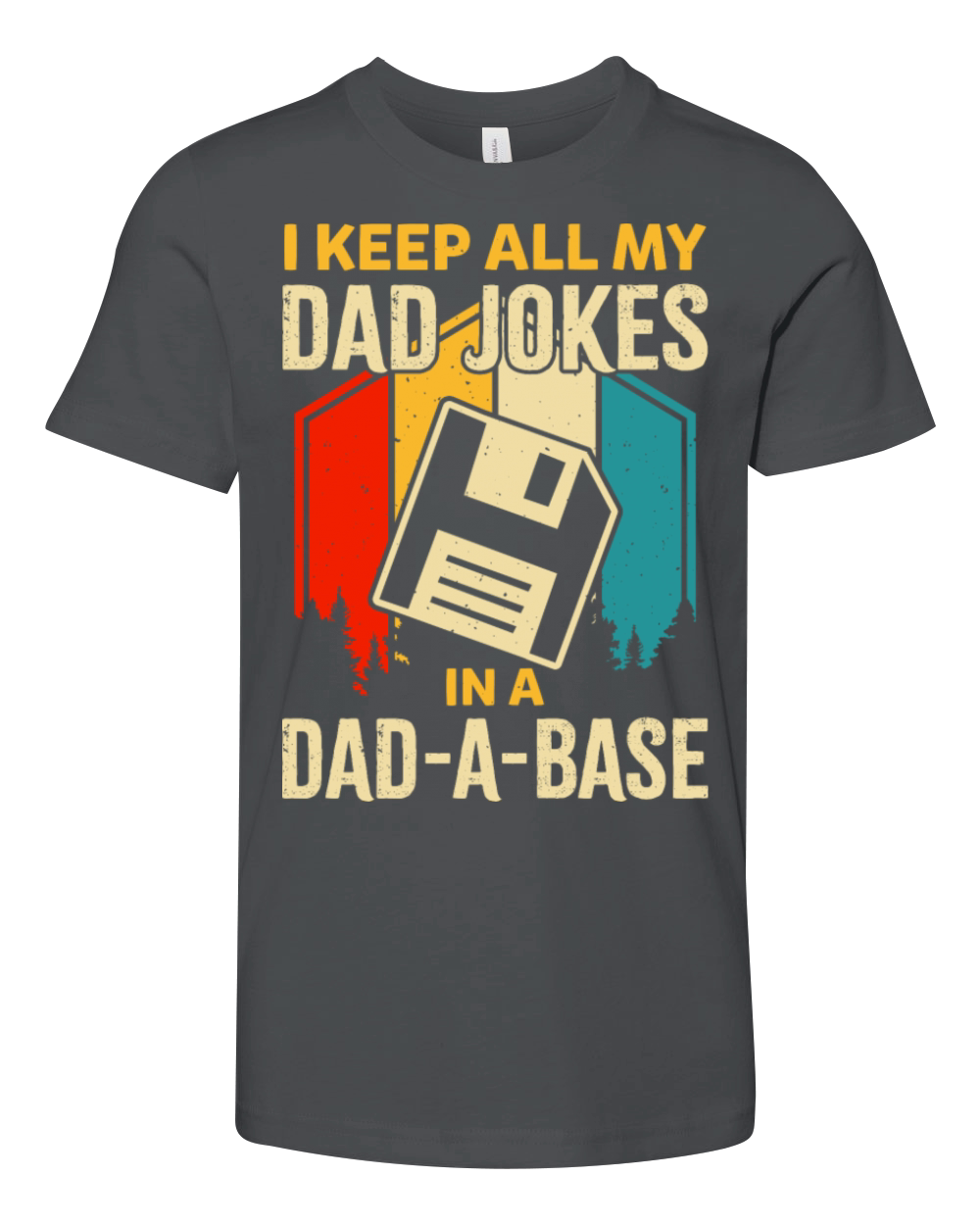 Dad Jokes In Dad A Base Vintage For Fathers Day Youth Unisex Jersey Tee
