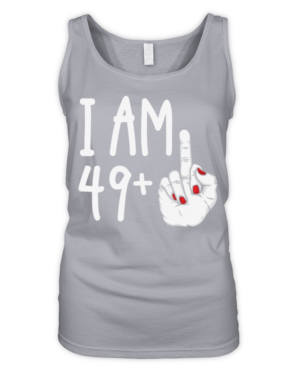 I Am 49 Plus 1 Middle Finger Funny 50th Birthday Organic Women's Tank Top