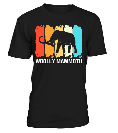 Retro Vintage Woolly Mammoth Elephant Silhouette T-Shirt Unisex