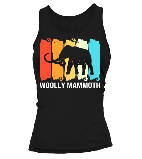 Retro Vintage Woolly Mammoth Elephant Silhouette Tank top Woman