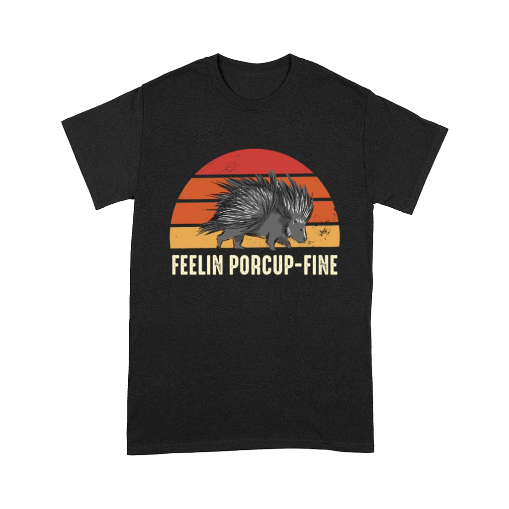 Feelin Porcup-Fine Retro Sunset Porcupine Comfort T-shirt
