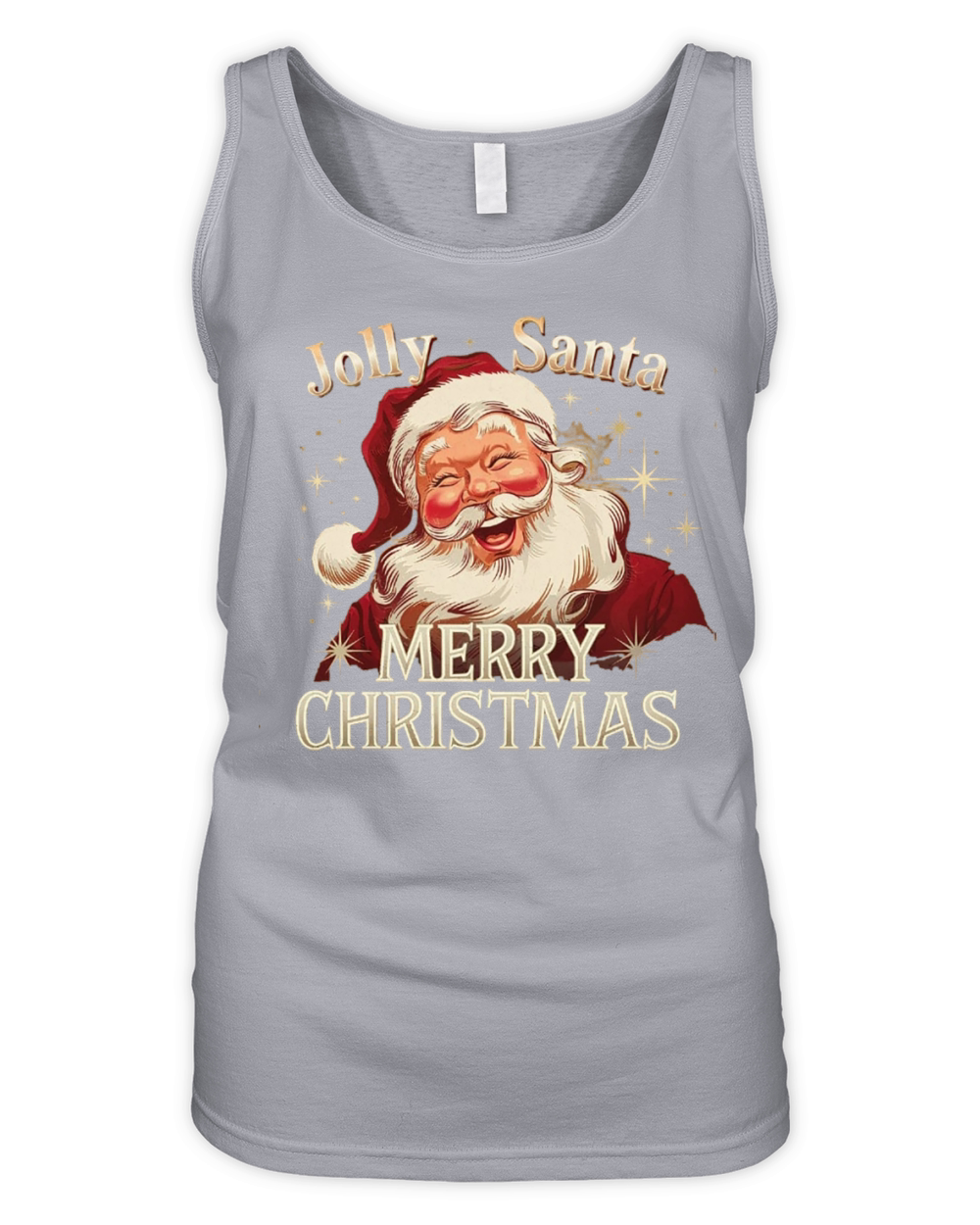Jolly Santa Merry Christmas Organic Women's Tank Top