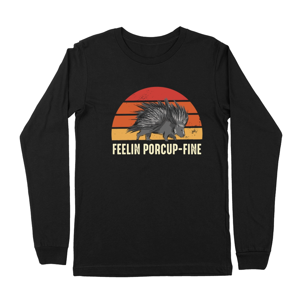 Feelin Porcup-Fine Retro Sunset Porcupine Premium Long Sleeve