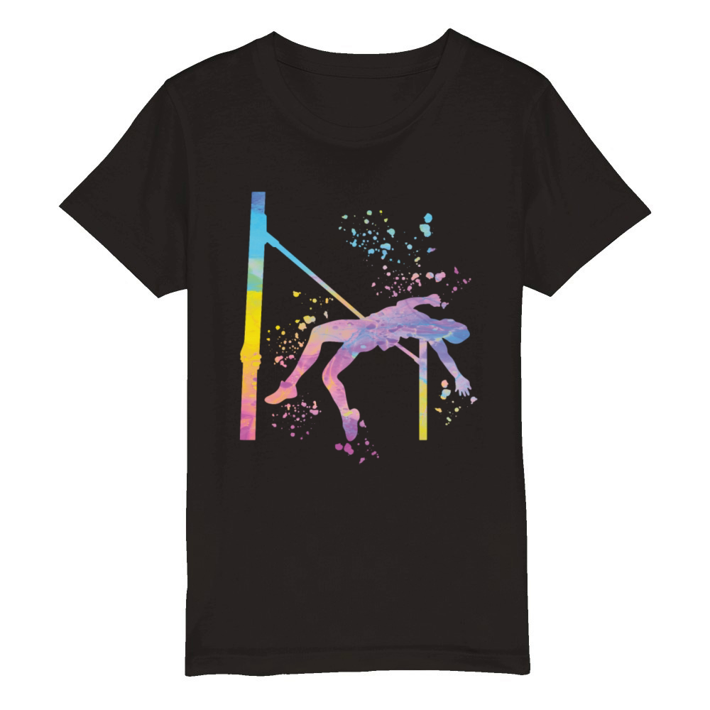 High Jumper High Jumping High Jump Organic Kids Crewneck T-shirt