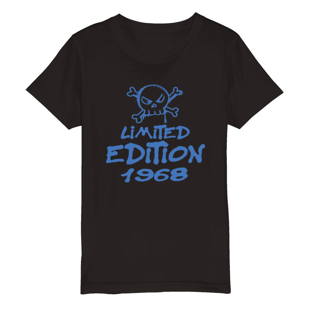 Limited Edition 1968 Birthday 1968 Born Organic Kids Crewneck T-shirt