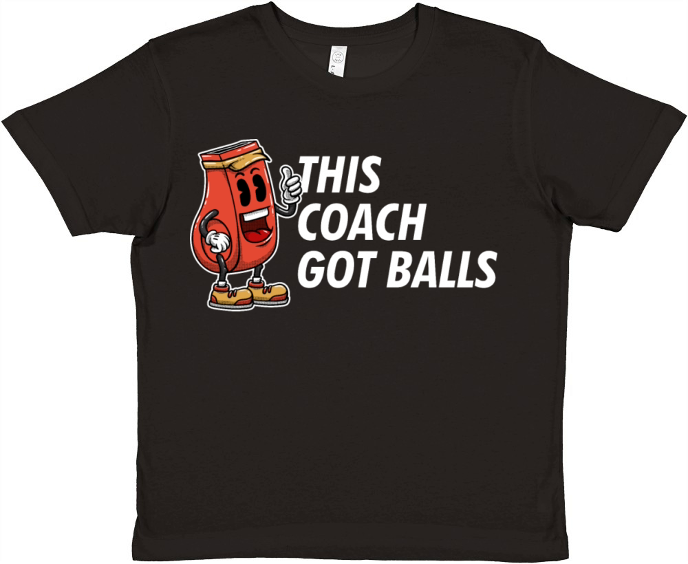 This Coach Got Balls Funny Coaching Humor Mentor T Premium Kids Crewneck T-shirt