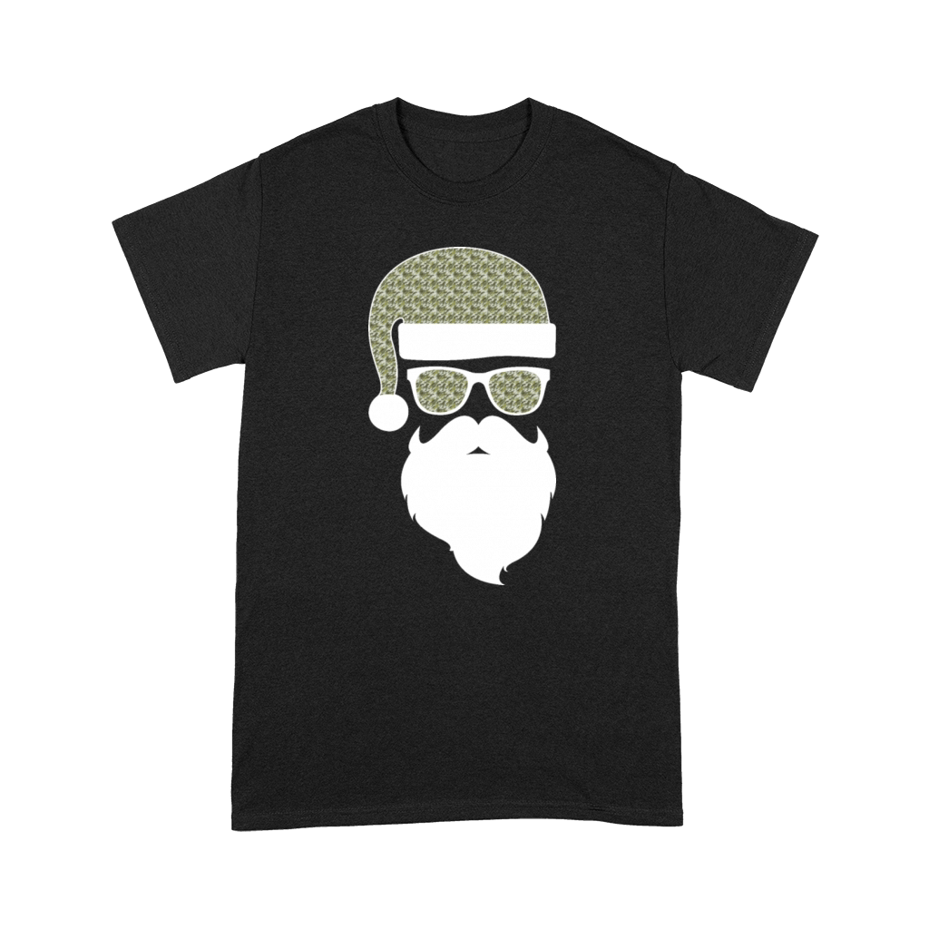 Funny Santa Claus Face Sunglasses Camo Camouflage Premium T-shirt