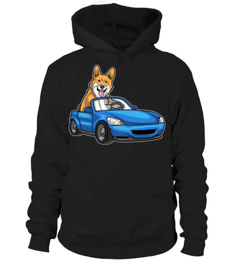 Corgi Car Hoodie Unisex