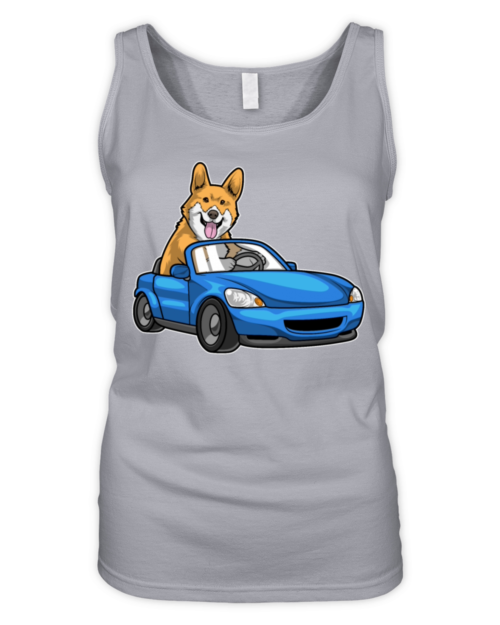 Corgi Car Organic Women's Tank Top
