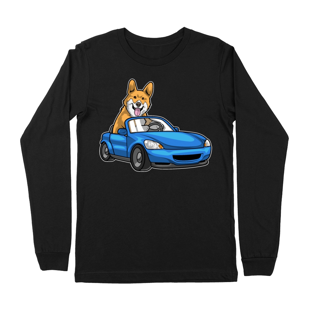 Corgi Car Premium Long Sleeve