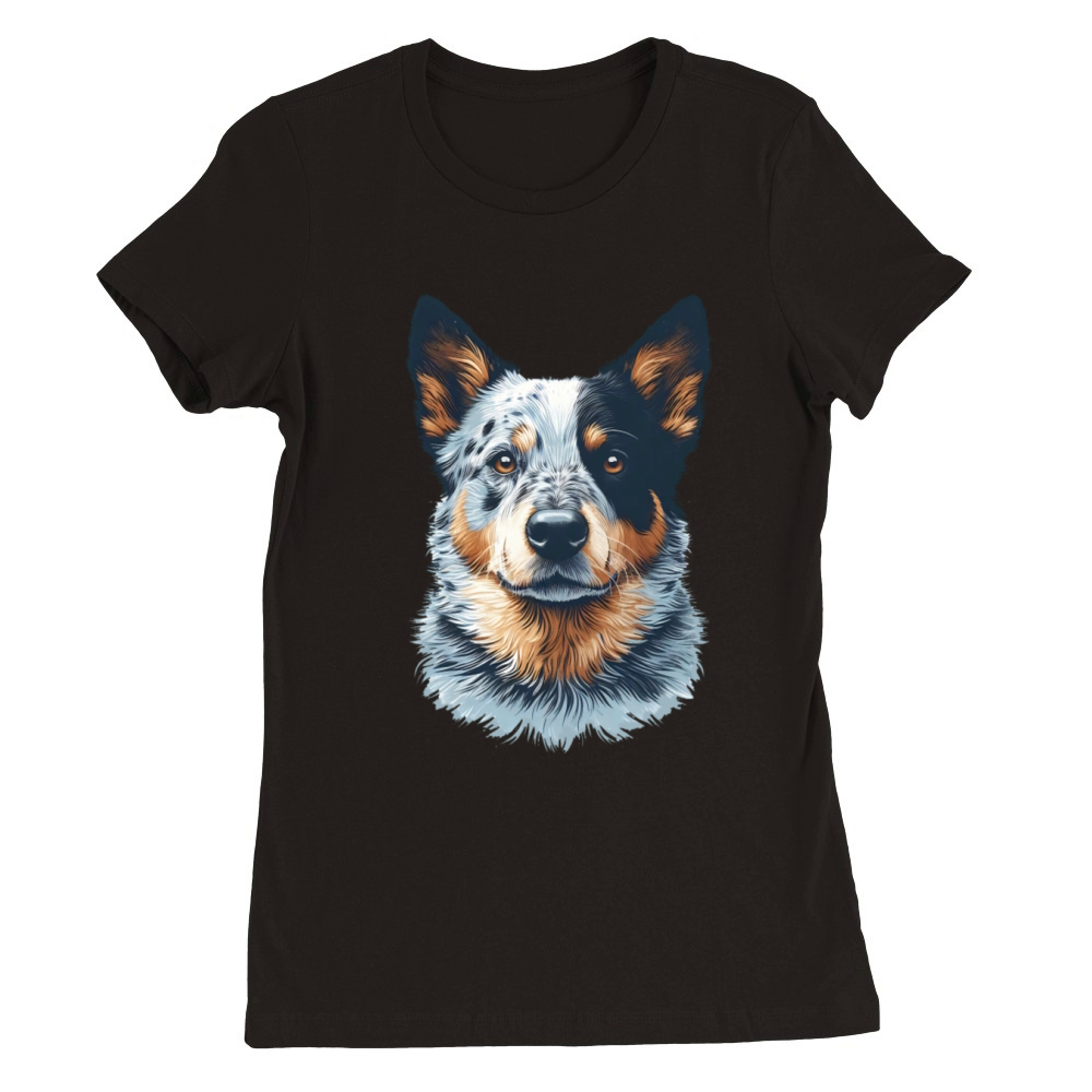 Blue Heeler Vintage Unisex Pet T-Shirt with Custom Premium Womens Crewneck T-shirt