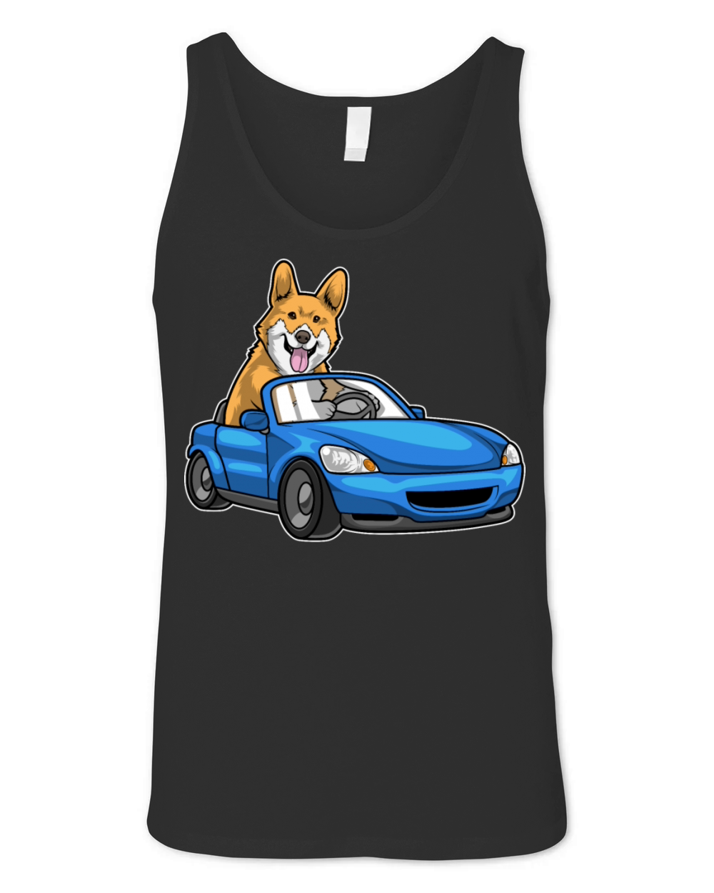 Corgi Car Unisex Jersey Tank