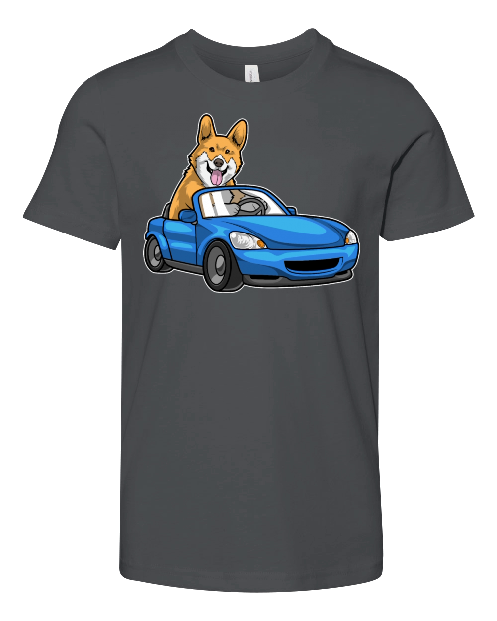 Corgi Car Youth Unisex Jersey Tee
