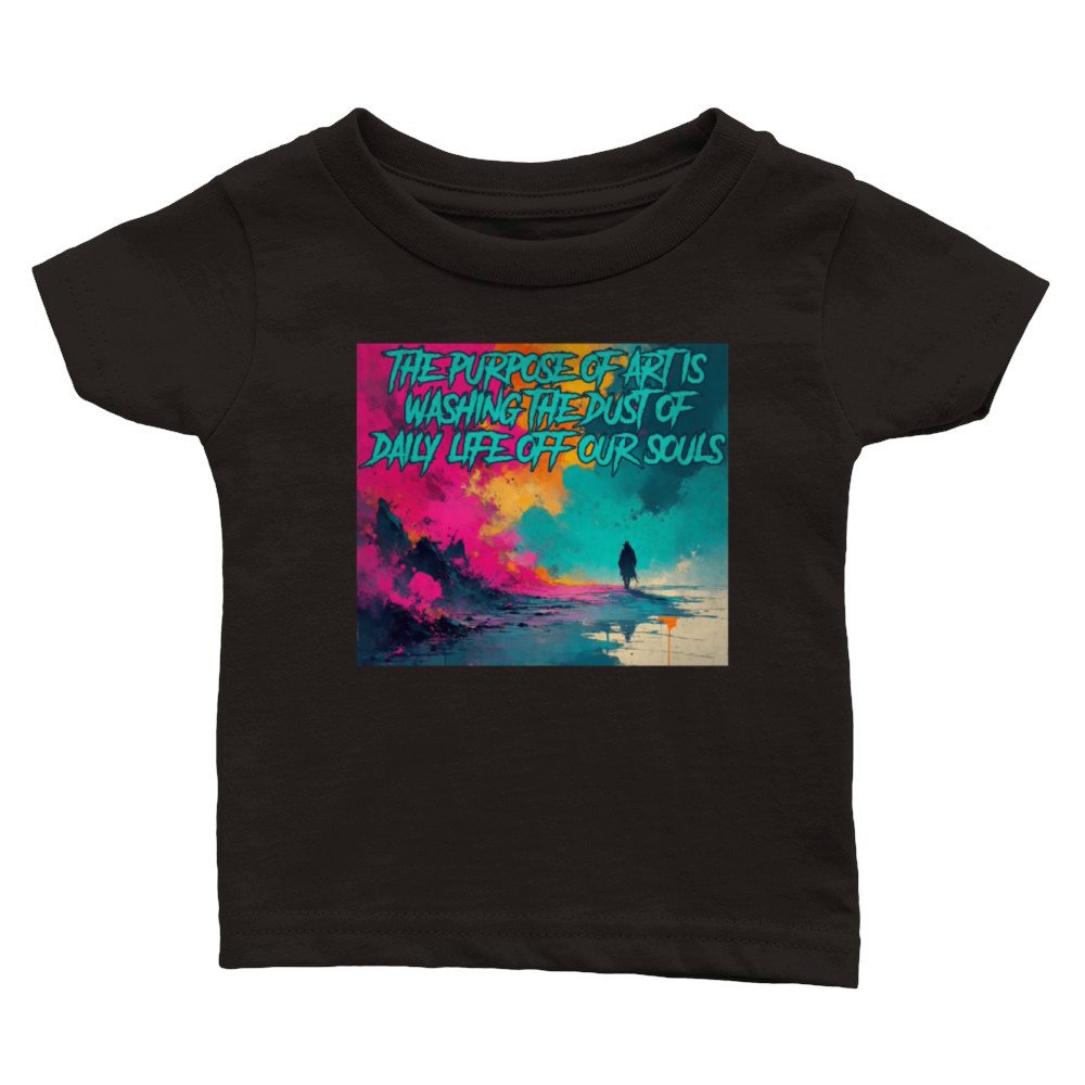 Vintage The purpose of art is washing the dust of Classic Baby Crewneck T-shirt