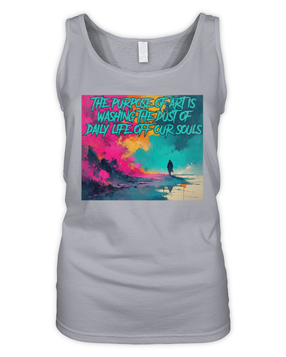 Vintage The purpose of art is washing the dust of Organic Women's Tank Top