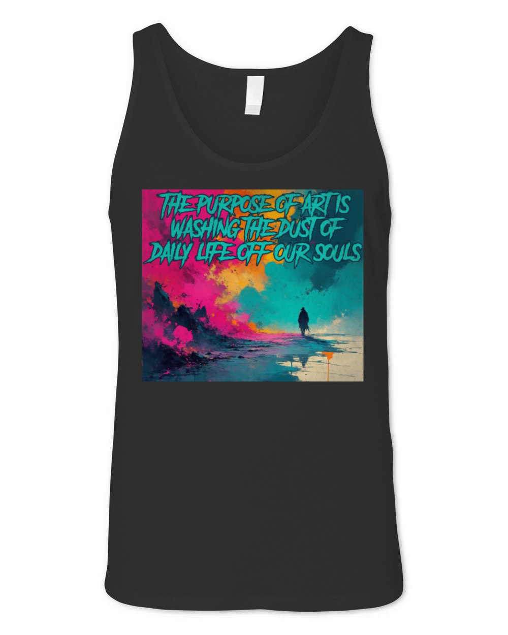 Vintage The purpose of art is washing the dust of Unisex Jersey Tank