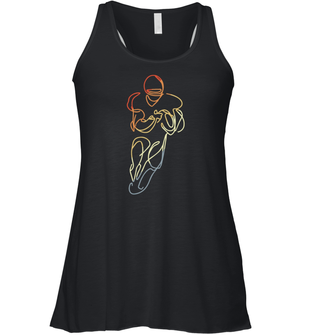 Football Player Vintage Look Women's Flowy Tank Top
