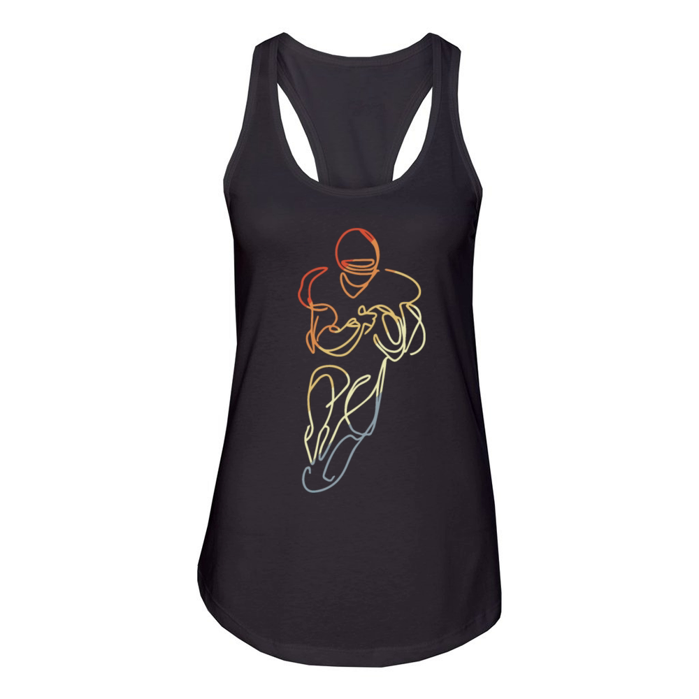 Football Player Vintage Look Women's Racerback Tank