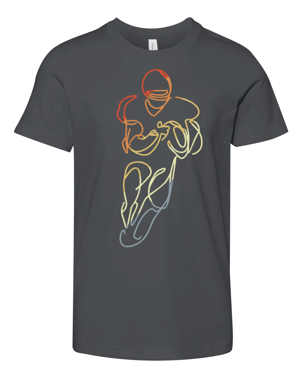 Football Player Vintage Look Youth Unisex Jersey Tee