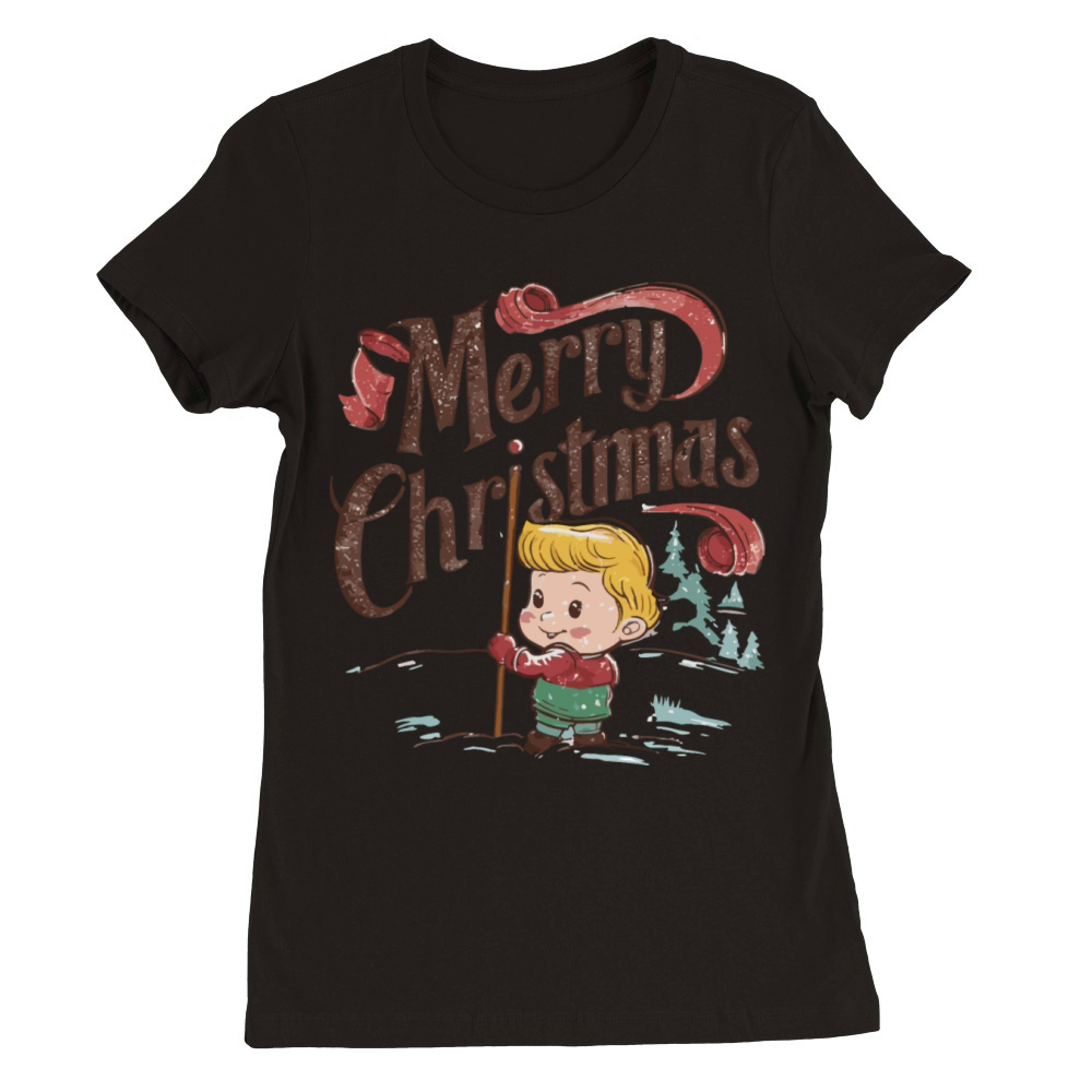 Yuletide Blessings Abound Premium Womens Crewneck T-shirt