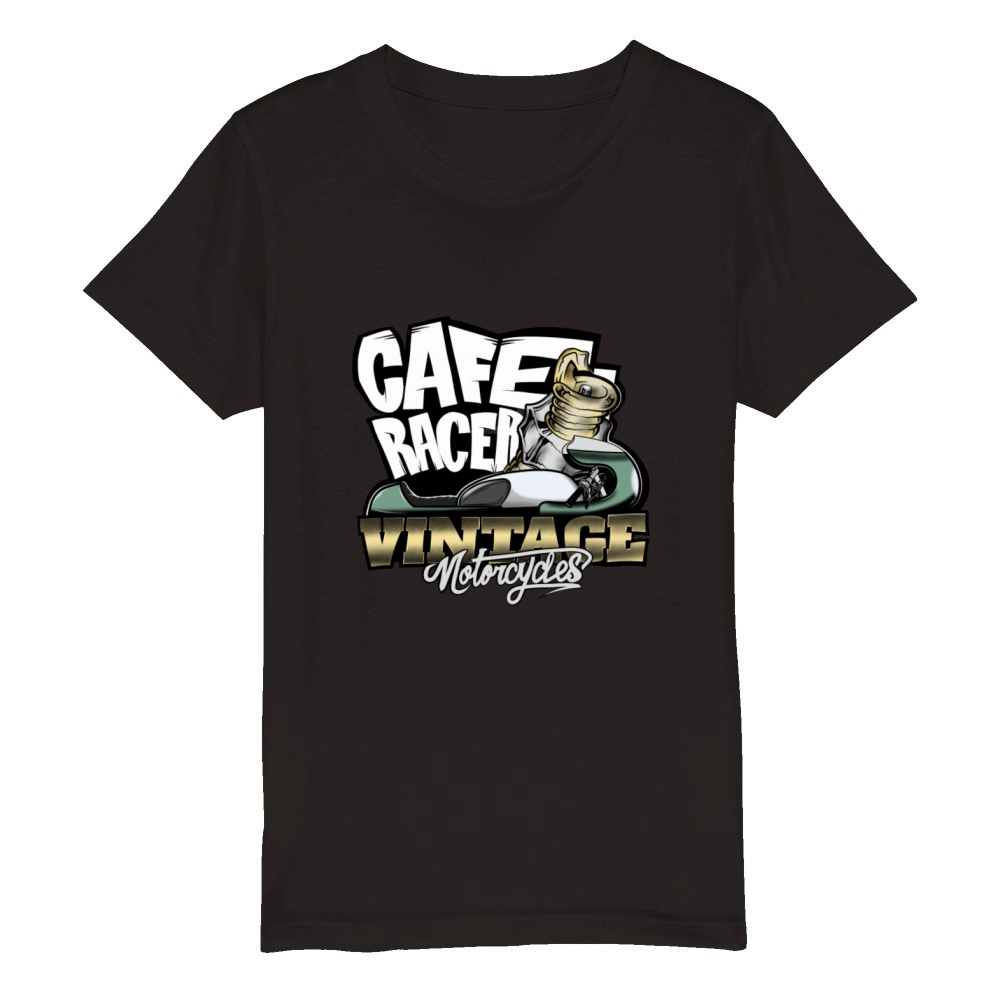 CAFE RACER VINTAGE Organic Kids Crewneck T-shirt
