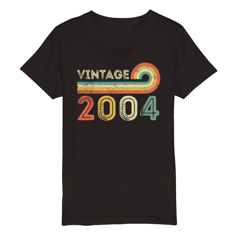 Vintage 2004 Born in 2004 Birthday 2004 Bday shirt Organic Kids Crewneck T-shirt