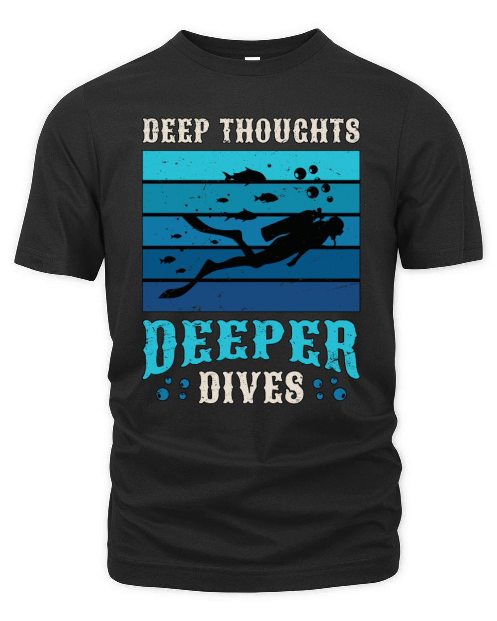 Scuba Diving Deep Thoughts Deeper Dives Snorkeler Organic Unisex T-shirt