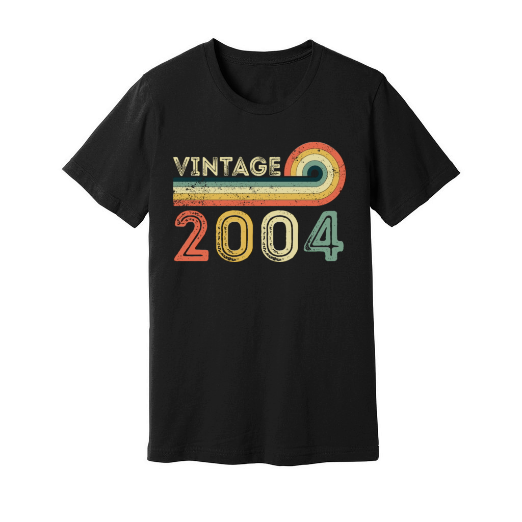 Vintage 2004 Born in 2004 Birthday 2004 Bday shirt Unisex Jersey Tee