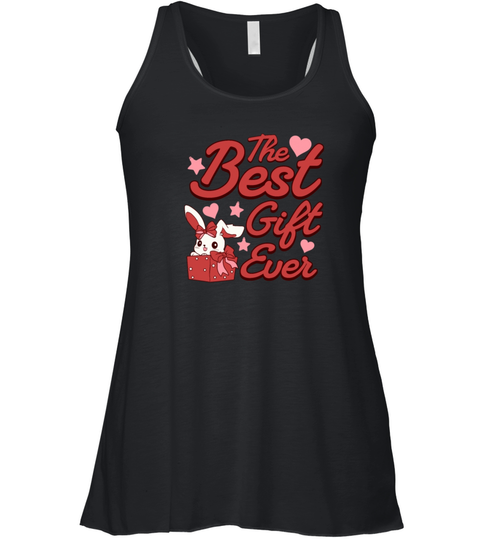 The Best Gift Ever Funny Rabbit Cool Christmas Women's Flowy Tank Top