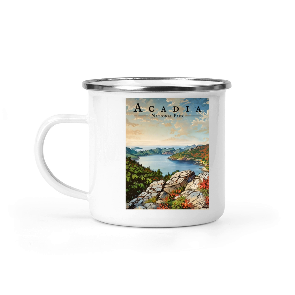 Jordan Pond Vista - Acadia National Park Camping Mug