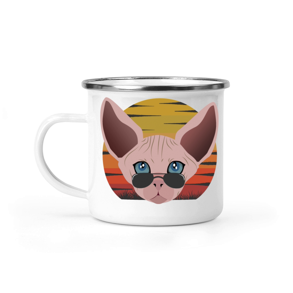 sphinx cat sunset Camping Mug