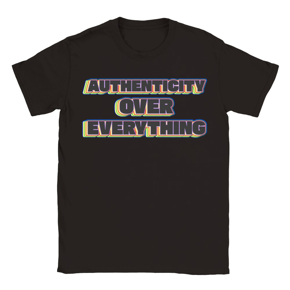 Authenticity Over Everything Classic Kids Crewneck T-shirt